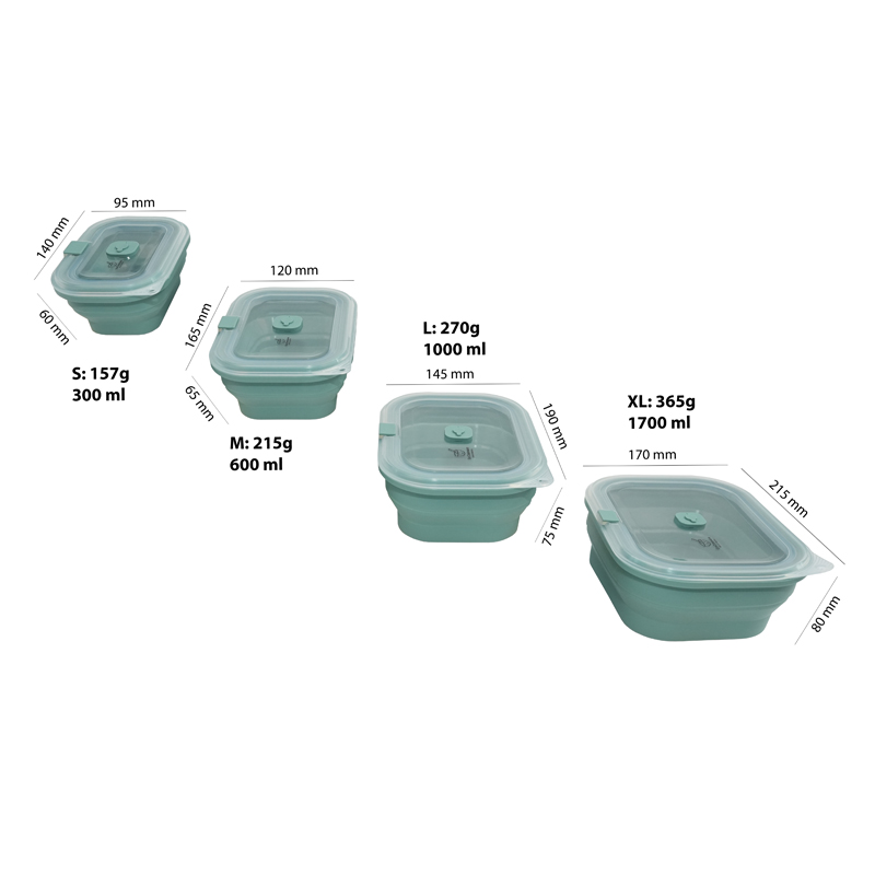 Groene vershoudbakjes c.q. diepvriebakjes met grote inhoud
