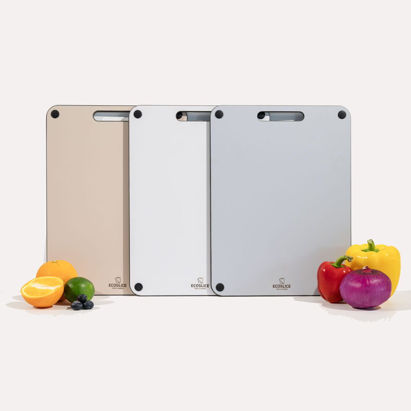 Set van 3 veilige EcoSlice houtvezel composiet snijplanken