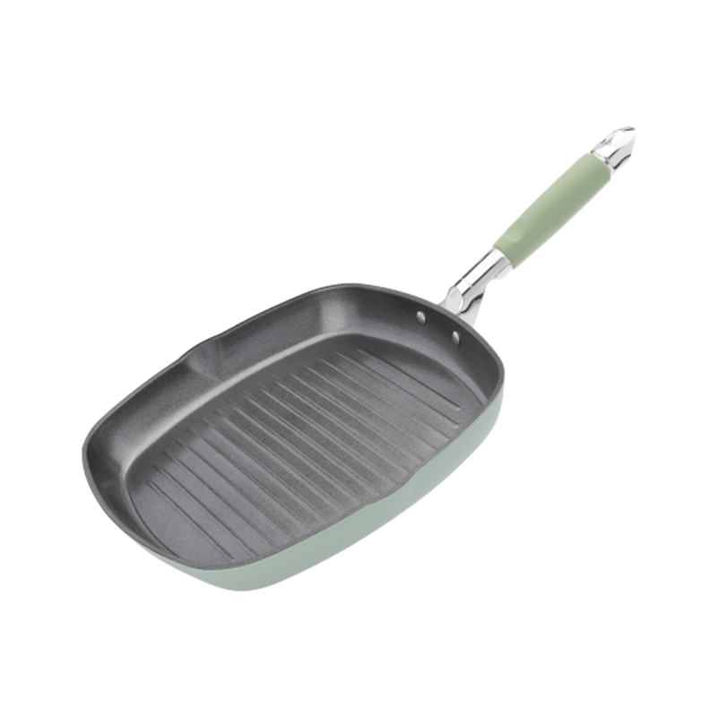 Grillpan met veilige en slijtvaste antiaanbaklaag zonder pfas en teflon 